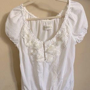 Abercrombie & Fitch white linen top